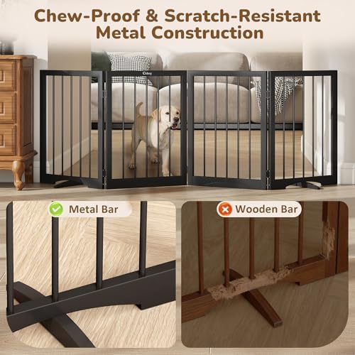 Free Standing Dog Gate Indoor, Foldable Dog Gate - Image 3