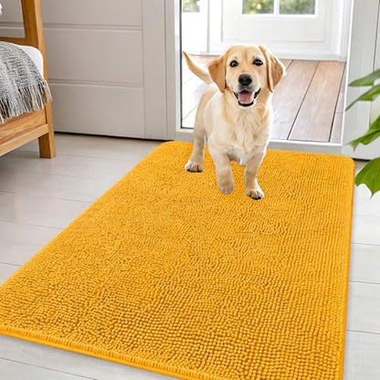OLANLY Dog Door Mat for Muddy Paws 44x32, Super Absorbent Chenille Mud Mat by OLANLY