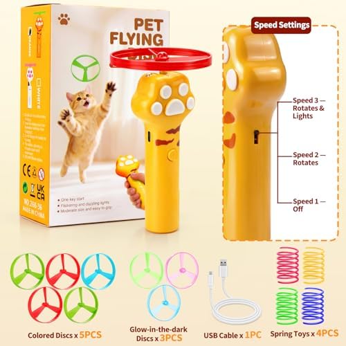 BABORUI Cat Toy Disc Launcher, Rechargeable Interactive Cat Fetch Toy Launcher - Image 7