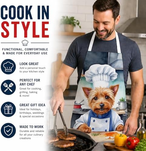 Caroline's Treasures Australian Terrier The Chef Apron Cooking Kitchen Server - Image 2