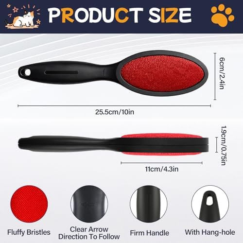 Magic Lint Remover Brush for Pet Hair, Reusable 2-Sided, 1 Pack - Image 2