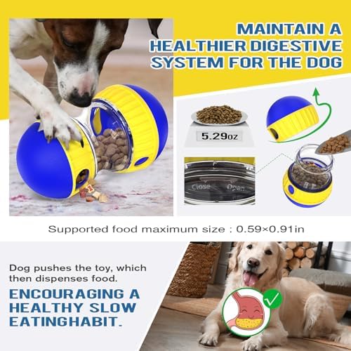 BSISUERM Dog Treat Dispensing Puzzle Toy Adjustable Food Dispenser Slow Feeder - Image 4