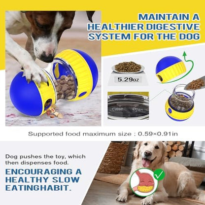 BSISUERM Dog Treat Dispensing Puzzle Toy Adjustable Food Dispenser Slow Feeder - Image 4