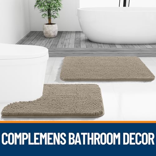 OLANLY Bathroom Rugs 32x20, Extra Soft Absorbent Chenille Bath Rugs - Image 7