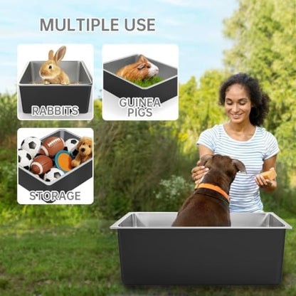 Ohtomber High Sided Stainless Steel Cat Litter Box - Image 7