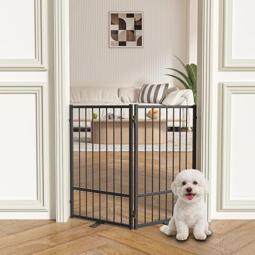 SNUOWU Full Metal Freestanding Dog Gate - Image 2