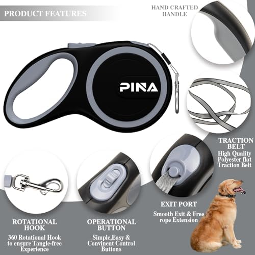 PINA Retractable Dog Leash, 26ft Dog Leash - Image 2