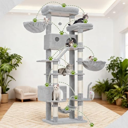 Gitelsnour Tall Cat Tree Tower for for Multiple Cats, Large Condo - Image 6