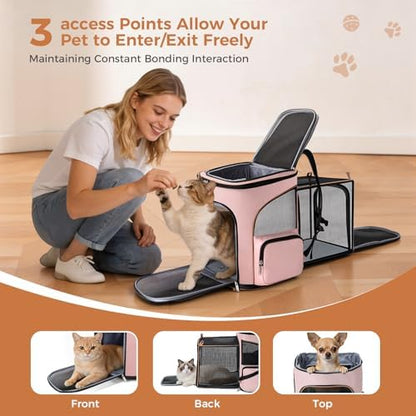 Lekereise Pet Carrier Backpack Expandable Cat Backpack Carrier - Image 3