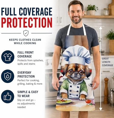 Caroline's Treasures Tibetan Spaniel The Chef Apron Cooking Kitchen Server - Image 3