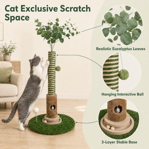 39" Sisal Rotating Cat Scratching Post - Image 4
