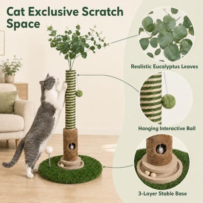39" Sisal Rotating Cat Scratching Post - Image 4
