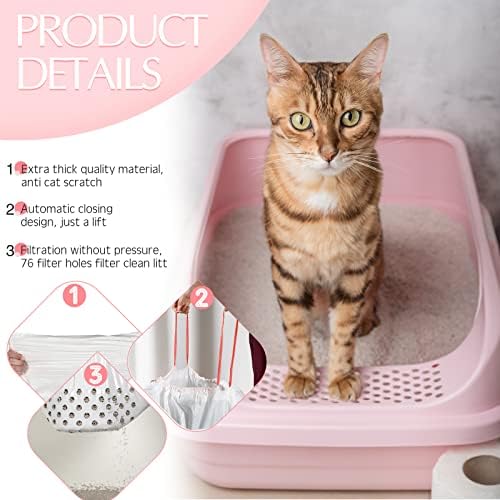 Jutom 42 Count Jumbo Sifting Cat Litter Box Liners - Image 3