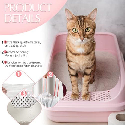 Jutom 84 Count Jumbo Sifting Cat Litter Box Liners - Image 3