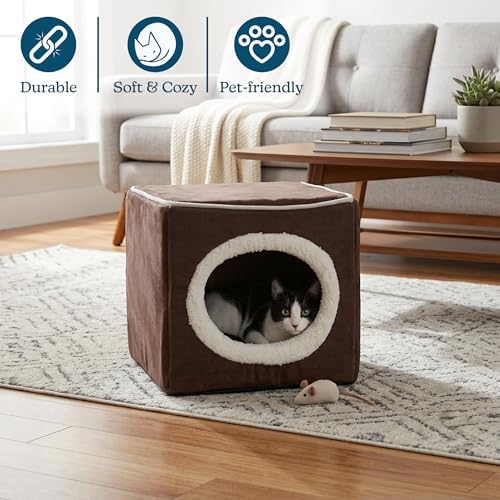 Cat House - Indoor Bed with Removable Foam Cushion - Cat Cave - Image 3