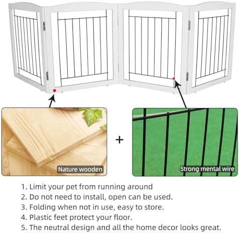 ZJSF Freestanding Foldable Dog Gate - Image 5