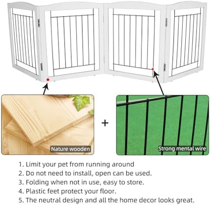 ZJSF Freestanding Foldable Dog Gate - Image 5