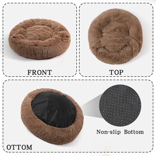 NOYAL Calming Donut Dog Bed, Hooded Cave - Image 5