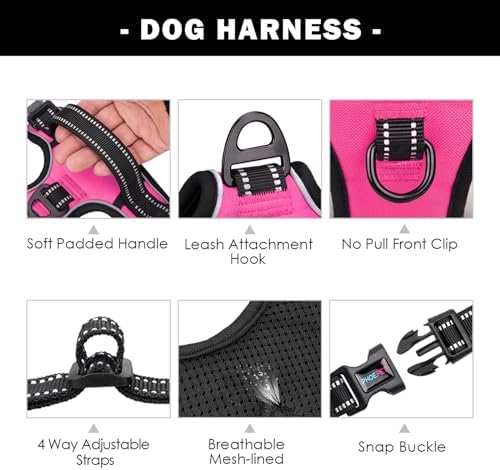 PHOEPET No Pull Dog Harnesses for Small Dogs Reflective Adjustable - Image 4