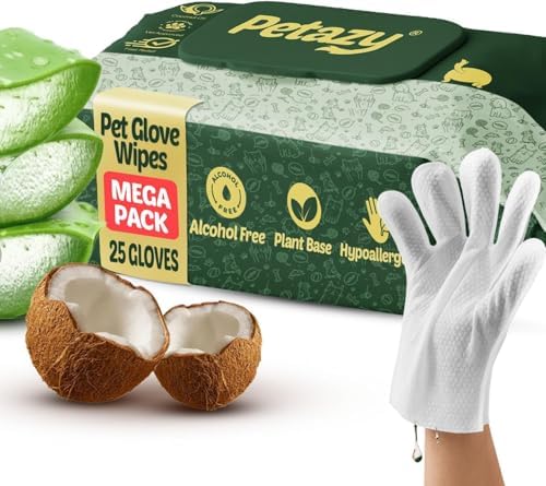 Petazy Pet Glove Wipes for Dogs & Cats by Petazy