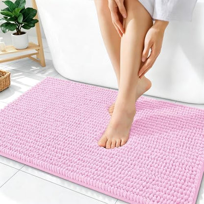 OLANLY Thick Chenille Bathroom Rugs 36x24, Soft Absorbent Bath Mat by OLANLY