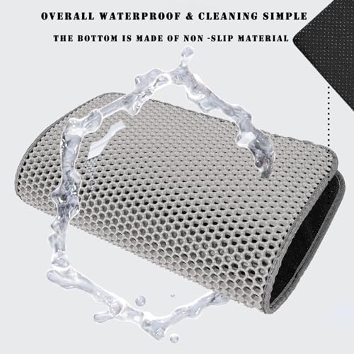 Cat Litter Mat, Double Layer Cat Litter Box Mat - Image 6