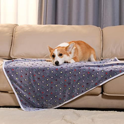 Luciphia 1 Pack 3 Blankets Super Soft Cute Dot Pattern Pet Blanket Flannel Throw - Image 6