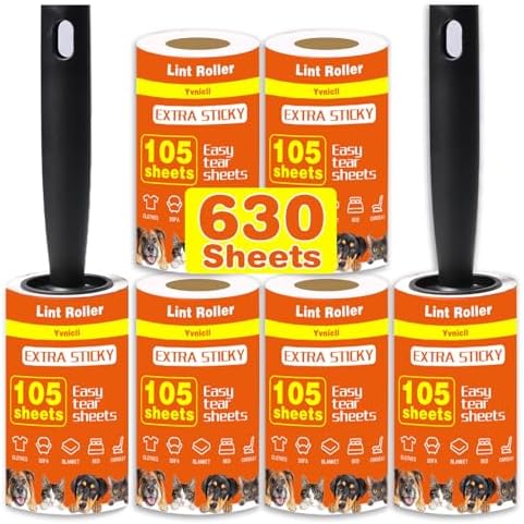 Yvnicll 630 Sheets Extra Sticky Lint Rollers by Unknown