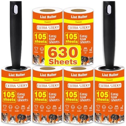 Yvnicll 630 Sheets Extra Sticky Lint Rollers by Unknown