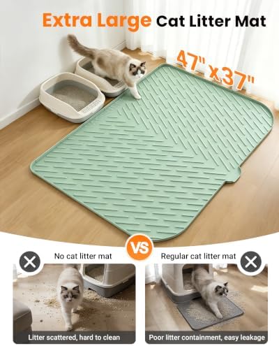 Cat Litter Mat, Silicone Waterproof Litter Trapping Mat - Image 2