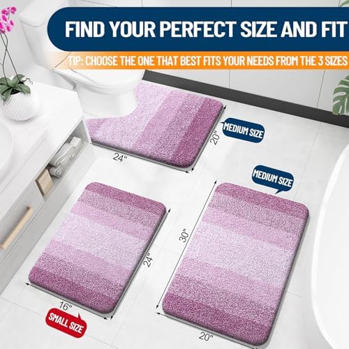OLANLY Bathroom Runner Rug 45x27, Extra Soft Absorbent Microfiber Bath Rugs - Image 2