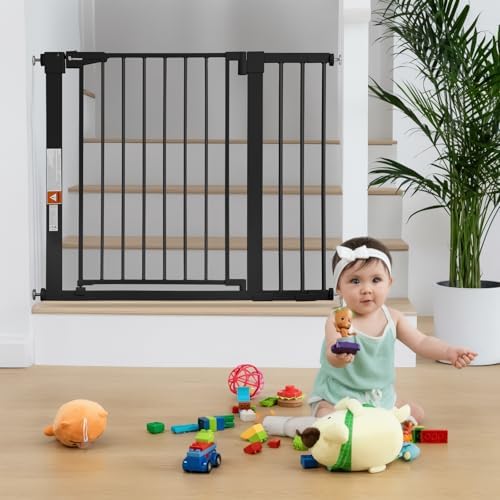 COMOMY 30" Tall Baby Gate for Stairs Doorways, Fits 29.5" to 40.5" Openings by COMOMY
