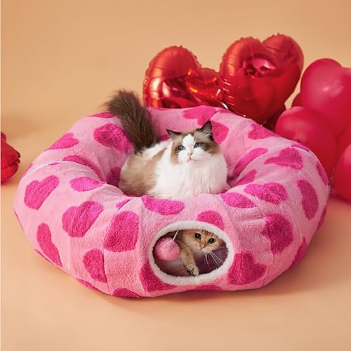 Lesure Donut Cute Jacquard Cat Tunnel Bed Kitten Toys - Image 2