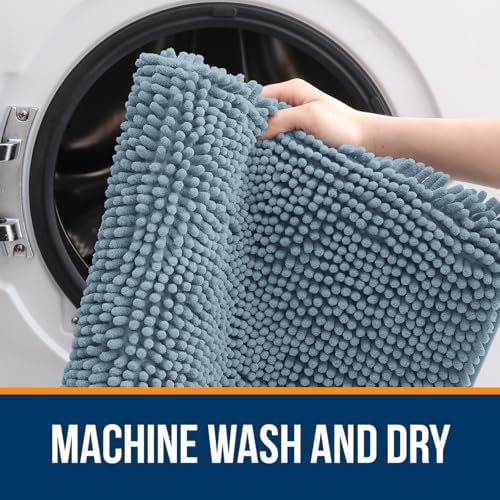 OLANLY Bathroom Rugs 35x24, Extra Soft Absorbent Chenille Bath Rugs - Image 6