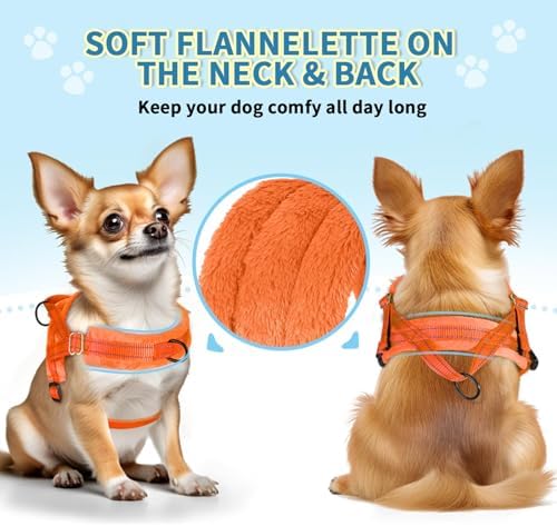 Lukovee Small Dog Harness and Leash Set, No Pull Soft Padded Vest - Image 5