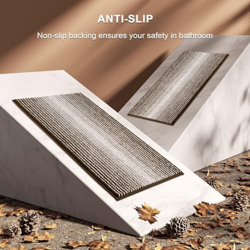 BSICPRO Bathroom Rugs Sets 2 Piece, Non Slip Striped Bath Mats - Image 5