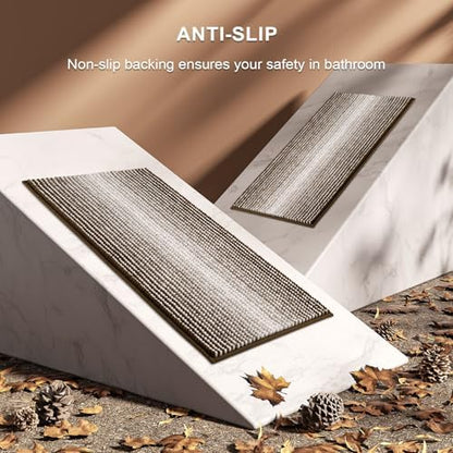 BSICPRO Bathroom Rugs Sets 2 Piece, Non Slip Striped Bath Mats - Image 5