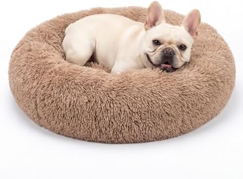 nononfish Plush Dog Bed for Small Dogs, Soft Cozy Calming Pet Bed by nononfish