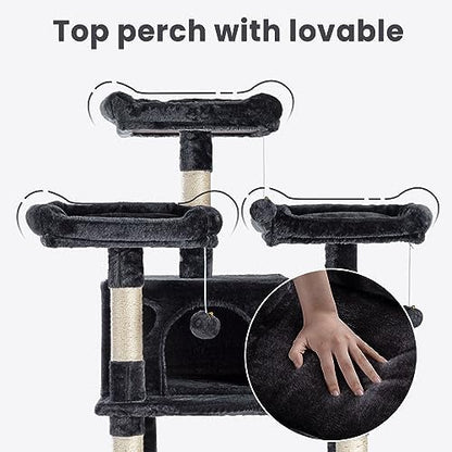 SHA CERLIN 68 Inches Multi-Level Large Cat Tree - Image 4