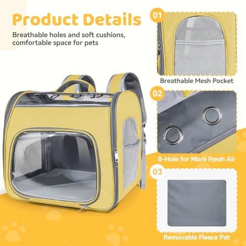 Airline Approved Cat Soft-Sided Carrier Backpack Up to 12 lbs - Image 3