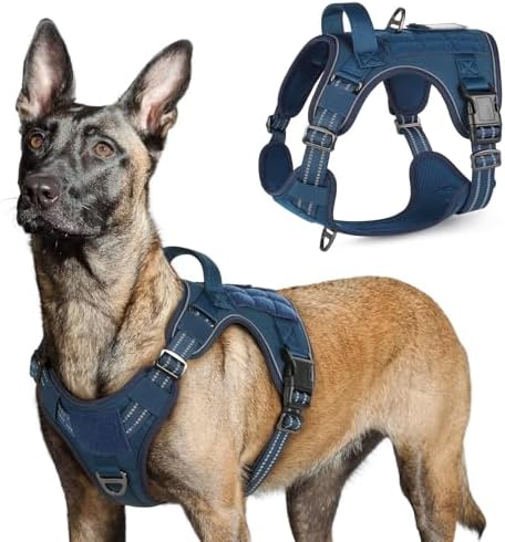 rabbitgoo Tactical Dog Harness for Large, No Pull Military Service Vest by rabbitgoo