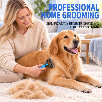 2Pcs Dematting Comb, Pet Grooming Rake & Metal Comb & Flea Comb - Image 5