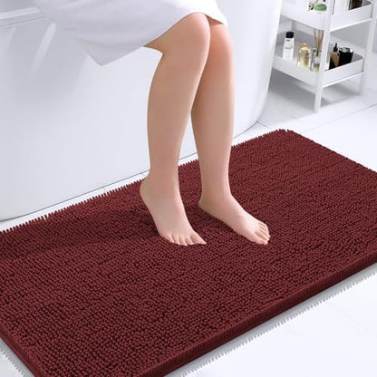 OLANLY Bathroom Runner Rugs 40x24, Extra Soft Absorbent Chenille Bath Rugs by OLANLY