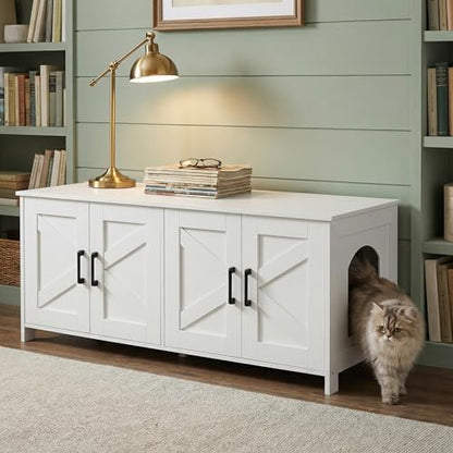 Homhedy 47.2”L Cat Litter Box Enclosure - Image 6