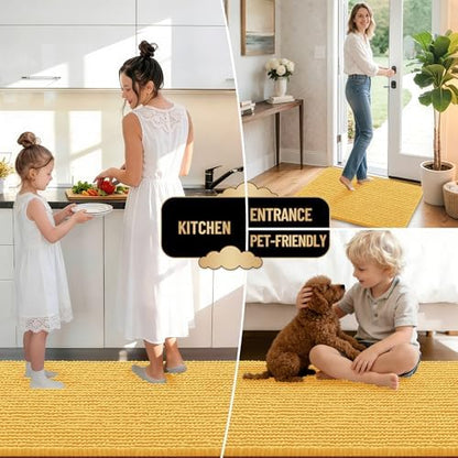 OLANLY Thick Chenille Bathroom Runner Rugs Mats 44x24 - Image 6