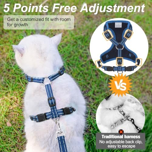 BEAUTYZOO Cat Harness and Leash Set, Escape Proof and Adjustable - Image 4