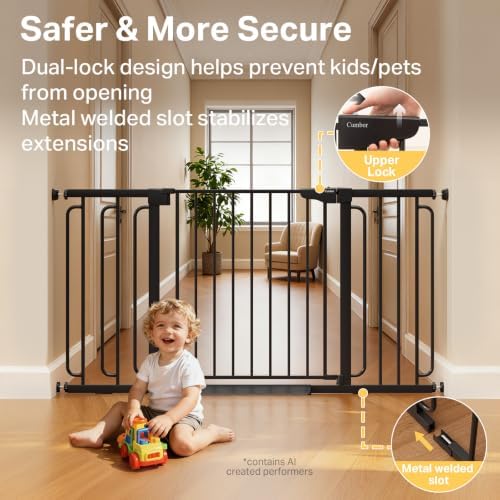 Cumbor 36.6-59" Extra Wide Baby Gate - Image 4