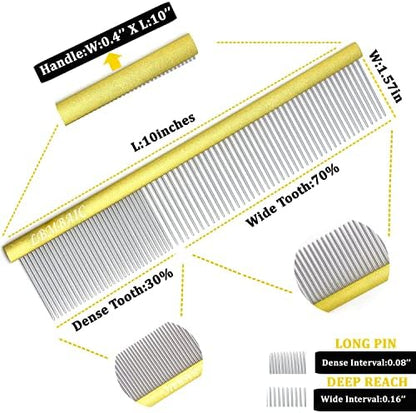 10inches Large Dog Combs for Grooming Shedding Tangles Mats. - Image 2