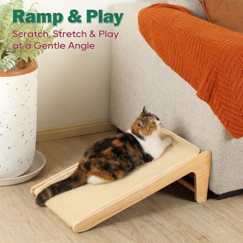 Zakkart Convertible L-Shaped Sisal Cat Scratcher - Image 3