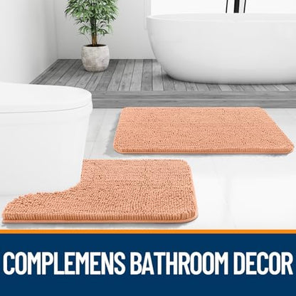 OLANLY Bathroom Runner Rugs 44x24, Extra Soft Absorbent Chenille Bath Rugs - Image 7